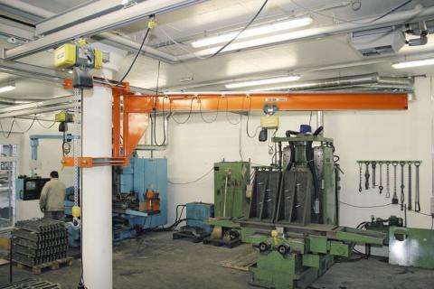 zwenkkraan, zwenkkranen, GIS, teleflex, Wanddraaiende kraan IPE-staalprofiel, wandkraan, GISKB